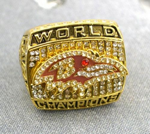 NFL Baltimore Ravens World Champions Gold Ring - Click Image to Close
